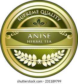 Anise Herbal Tea Label