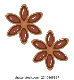 Anise icon cartoon vector. Mulled wine. Hot glass