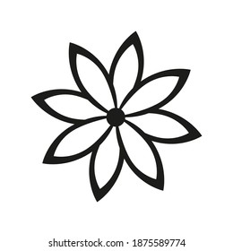 Anise icon. Thin linear anise outline icon isolated on white background from india collection. Line vector sign, symbol for web and mobile