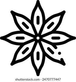 anise icon. Thin Linear Style Design Isolated On White Background