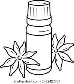 Anise oil. Vector outline icon.