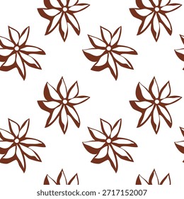 anise spice seamless illustration vector pattern design