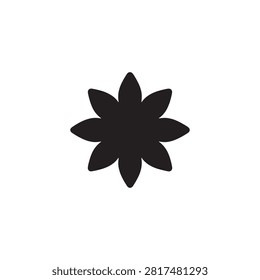 Anise star icon on white background. Vector illustration.