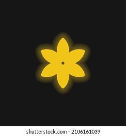 Anise yellow glowing neon icon