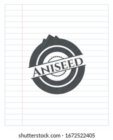 Aniseed draw (pencil strokes). Vector Illustration. Detailed.