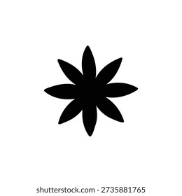 Aniseed silhouette icon vector flat design.