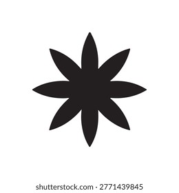 Aniseed silhouette icon vector flat design