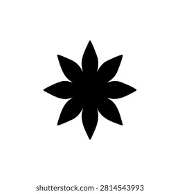 Aniseed silhouette vector flat design on white background.
