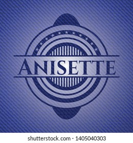 Anisette with denim texture. Vector Illustration. Detailed.