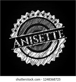 Anisette written with chalkboard texture