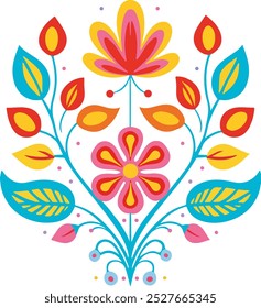 Floral anishinaabe com flores e plantas de Ojibwe
