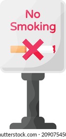 Anit Fumar el tablero de mensajes público Concepto Vector color Icono Diseño, Sin Símbolo del Día del Tabaco, Signo para dejar de fumar, Cigarrillo o Papel de fumadores Ilustración