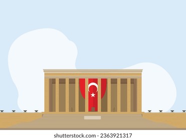 Anitkabir, Ankara, Turkey. The famous landmark of Ankara, Ataturk's mausoleum