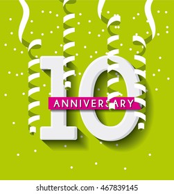 Aniversary Card Icon Design, Vector Illustration Eps10