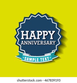 Aniversary Card Icon Design, Vector Illustration Eps10