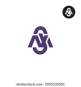 ANJ AJN Logo Letter Monogram Design
