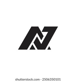 IMAGE VECTORIELLE de création de logo de lettre ANJ