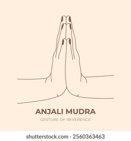 ANJALI MUDRA. YOGA. Yogic hand gesture. Yoga hand mudra.