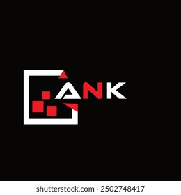 Logotipo de letra minimalista creativa ANK.  Diseño único del logotipo de la letra del alfabeto de las iniciales del Vector de ANK
