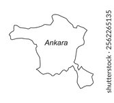 Ankara city map, Turkey vector illustration symbol design