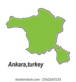 Ankara city map, Turkey vector illustration symbol design
