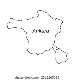 Ankara city map, Turkey vector illustration symbol design