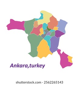 Ankara city map, Turkey vector illustration symbol design