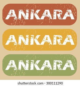 Ankara on colored background