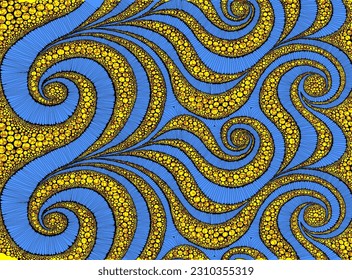 Patrón de ankara, líneas rectas y curvas, arte textil, arte de moda para impresión de tela, ropa, pañuelo, chal, alfombra.