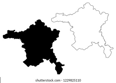 Ankara (Provinces of the Republic of Turkey) map vector illustration, scribble sketch Ankara ili map