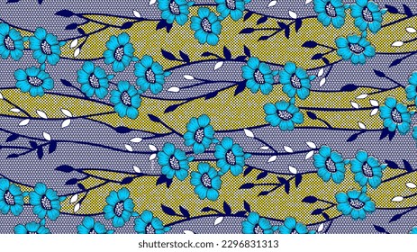 Patrón sin fisuras de Ankara, líneas rectas y curvas, arte textil, tracción manual tribal abstracta, imagen de forma geométrica, fondo, arte de moda para impresiones de tela, ropa, pañuelo, chal, alfombra