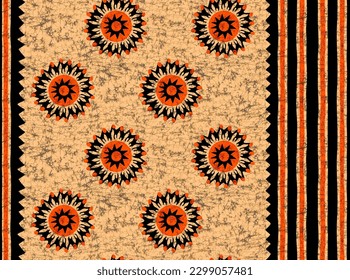 Ankara seamless pattern, straight lines and curves, textile art, tribal abstract, geometrics shape image, background, fashion artwork for Fabric print, clothes, scarf, shawl, carpet