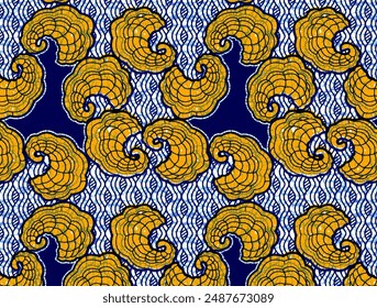 Ankara seamless pattern, straight lines and curves, textile art, tribal abstract, geometrics shape image, background, fashion artwork for Fabric print, clothes, scarf, shawl, carpet