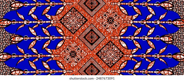 Ankara patrón sin fisuras, líneas rectas y curvas, arte textil, abstracto tribal, forma geométrica Imagen, fondo, ilustraciones de moda para la impresión de la tela, ropa, bufanda, chal, alfombra