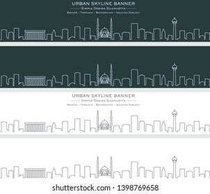 Ankara Single Line Skyline Banner
