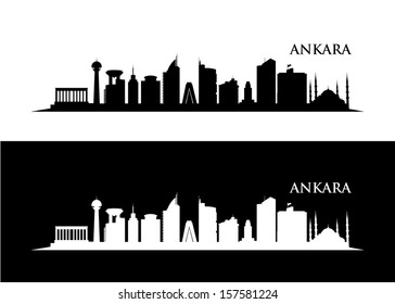 Ankara skyline - vector illustration