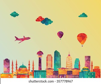 Ankara skyline. Vector illustration