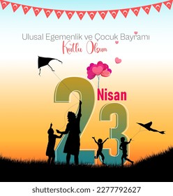 Ankara, Turkey, 23 April 1921: 23 Nisan Ulusal Egemenlik ve Çocuk Bayramı, English Translated: April 23 National Sovereignty and Children's Day.