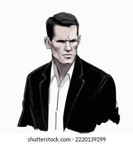 Ankara, Turkey - 28.10. 2022 Jack Reacher Movie. Tom Cruise, Rosamund Pike. Illustration Vector Drawing