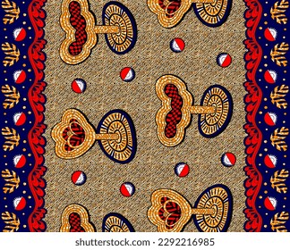 ankara wax batik printed design, it can be used for textile prints cotton and silk.