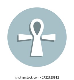 Ankh badge icon. Simple glyph, flat vector of world religiosity icons for ui and ux, website or mobile application