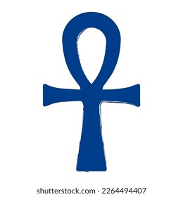 ankh brush on white background, vector illustration.