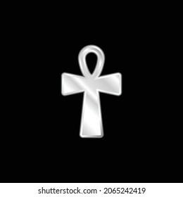 Ankh Cross silver plated metallic icon