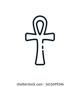 Ankh cross symbol design, Religion culture belief religious faith god spiritual meditation and traditional theme Vector illustration