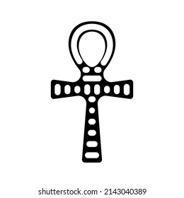 ankh decoration glyph icon vector. ankh decoration sign. isolated contour symbol black illustration