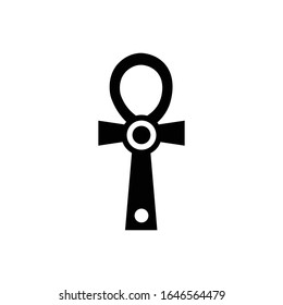 Ankh with glyph icon vector
