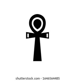 Ankh with glyph icon vector