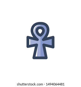 Ankh Icon , Ancient Egypt Logo, Religion Symbol .