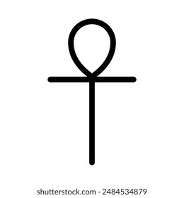 Ankh Icon for Ancient Symbols, Egyptian Culture, and Historical Artifacts Graphics