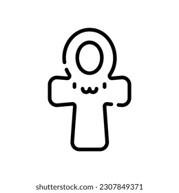 ankh icon with black color